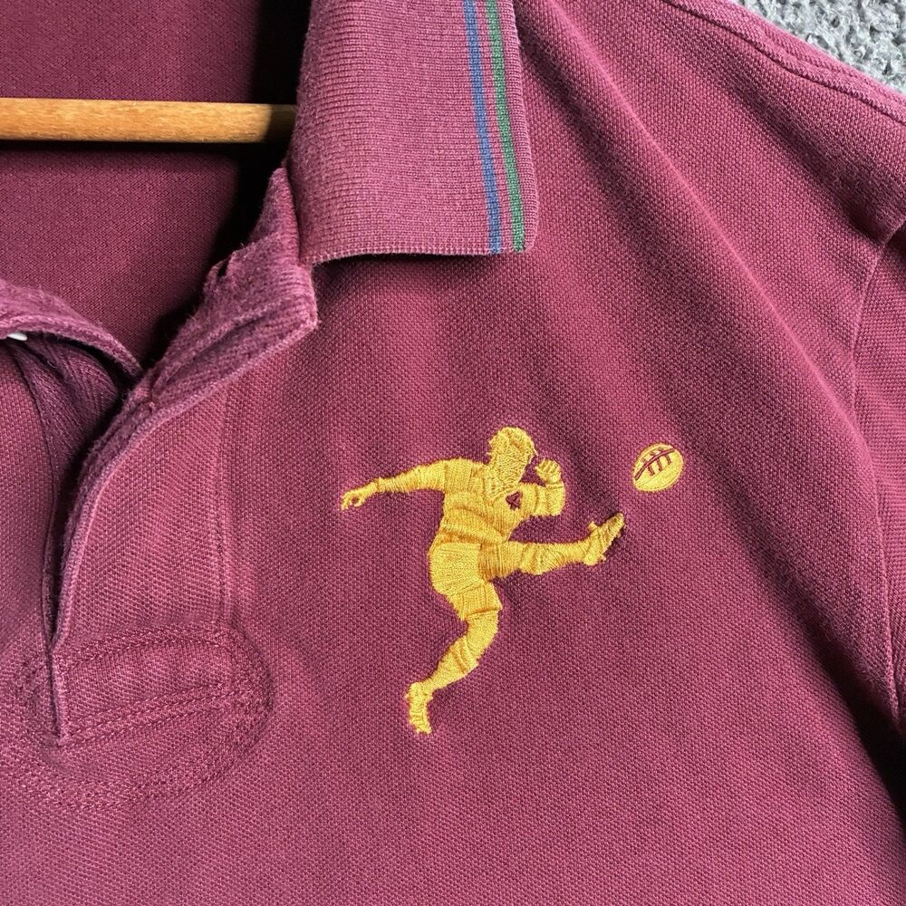 Ralph Lauren Rugby Logo 2004 Men’s Maroon Polo Shirt Size Large Old Money - Picture 11 of 16